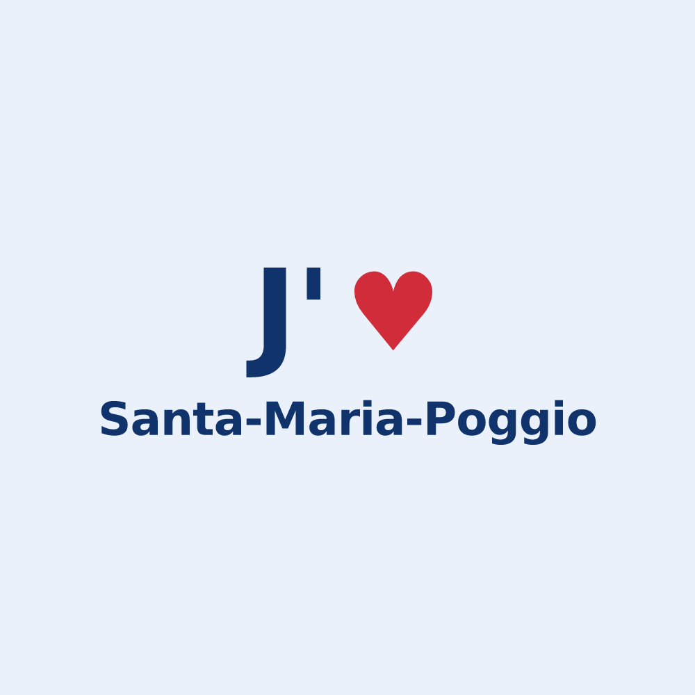 Sticker personnalisé Santa-Maria-Poggio — design J'aime Santa-Maria-Poggio