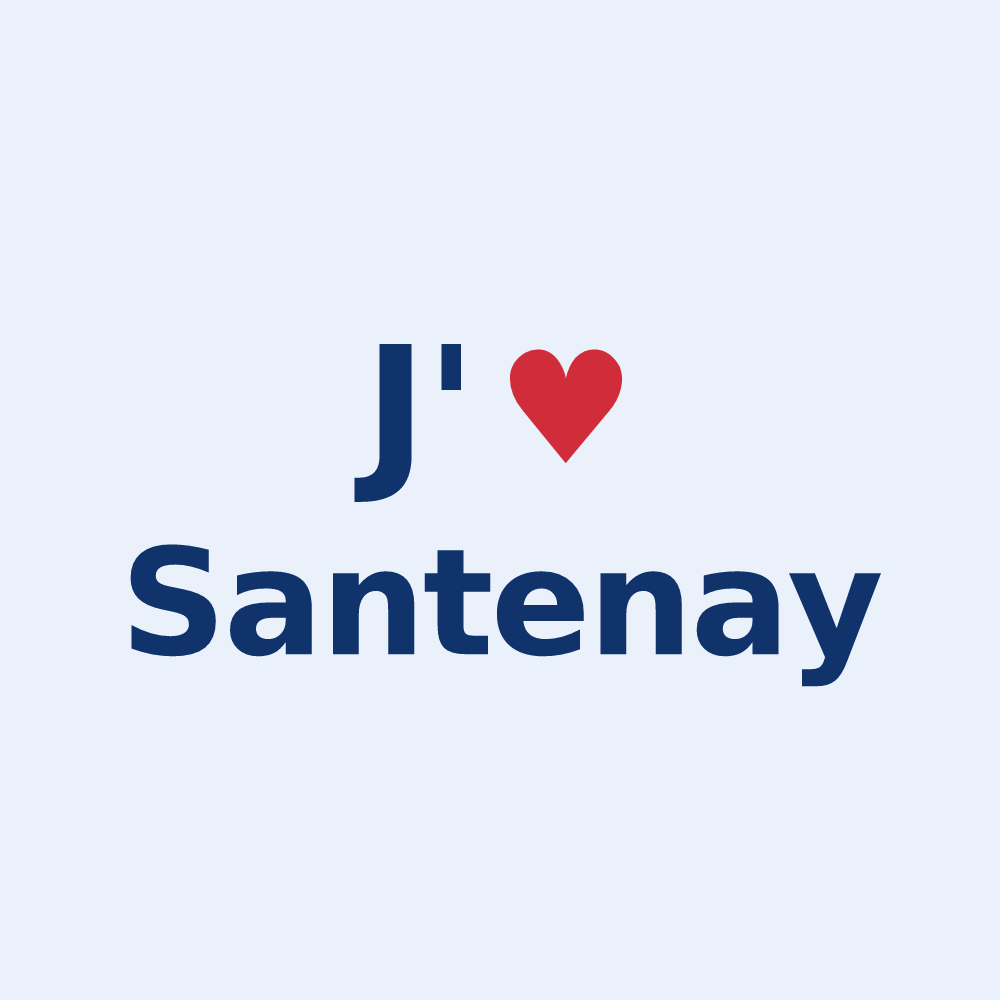 Sticker personnalisé Santenay — design J'aime Santenay