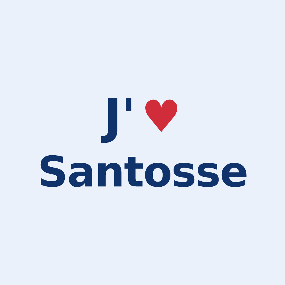 Sticker personnalisé Santosse — design J'aime Santosse
