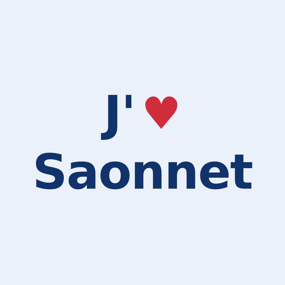 Sticker personnalisé Saonnet — design J'aime Saonnet