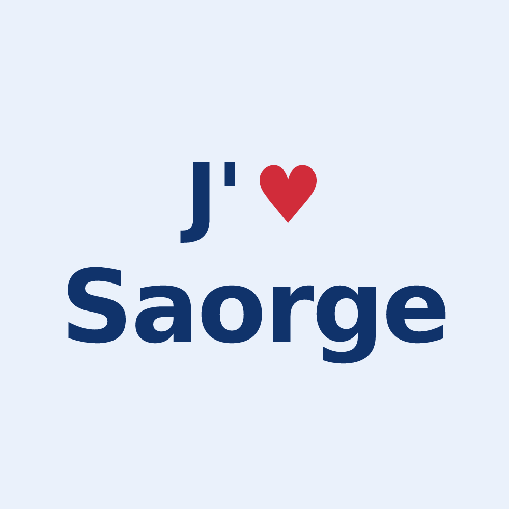Sticker personnalisé Saorge — design J'aime Saorge