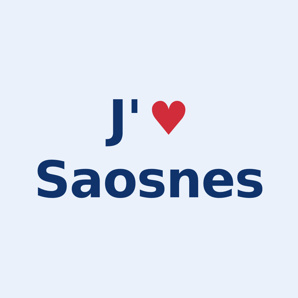 Sticker personnalisé Saosnes — design J'aime Saosnes