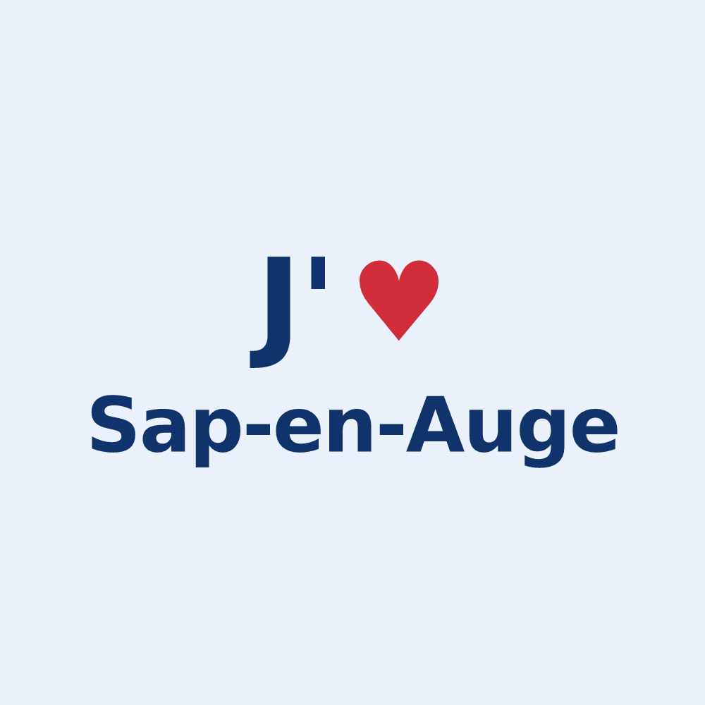 Sticker personnalisé Sap-en-Auge — design J'aime Sap-en-Auge