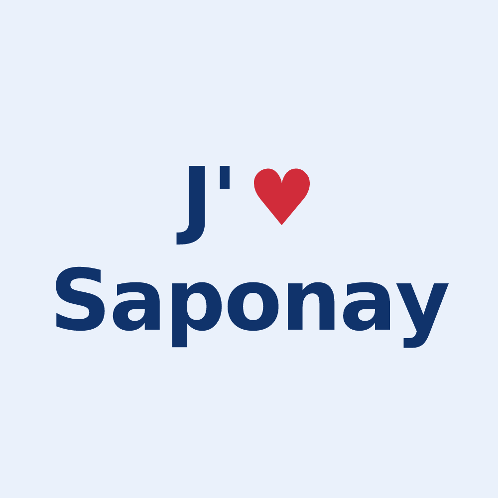 Sticker personnalisé Saponay — design J'aime Saponay