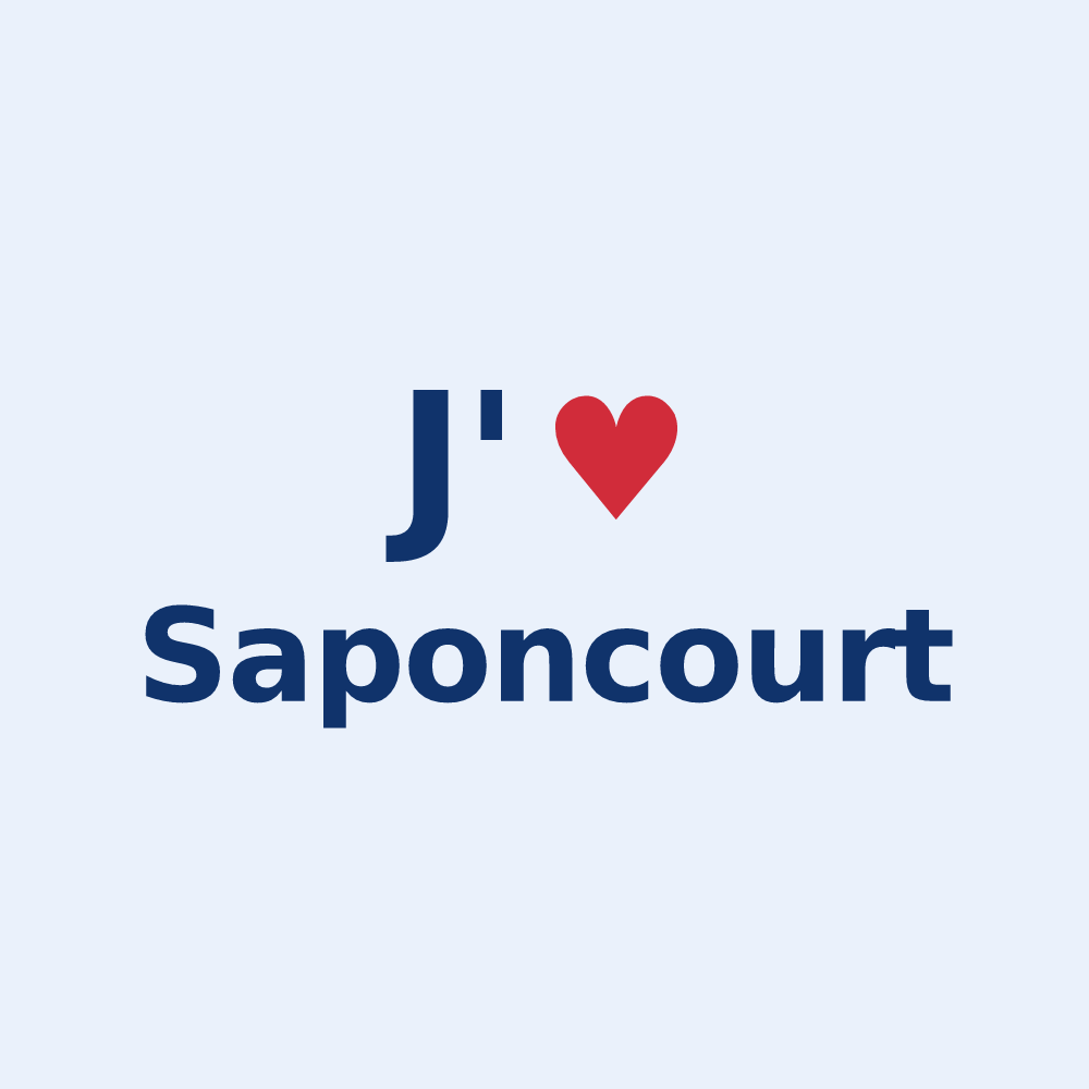 Sticker personnalisé Saponcourt — design J'aime Saponcourt