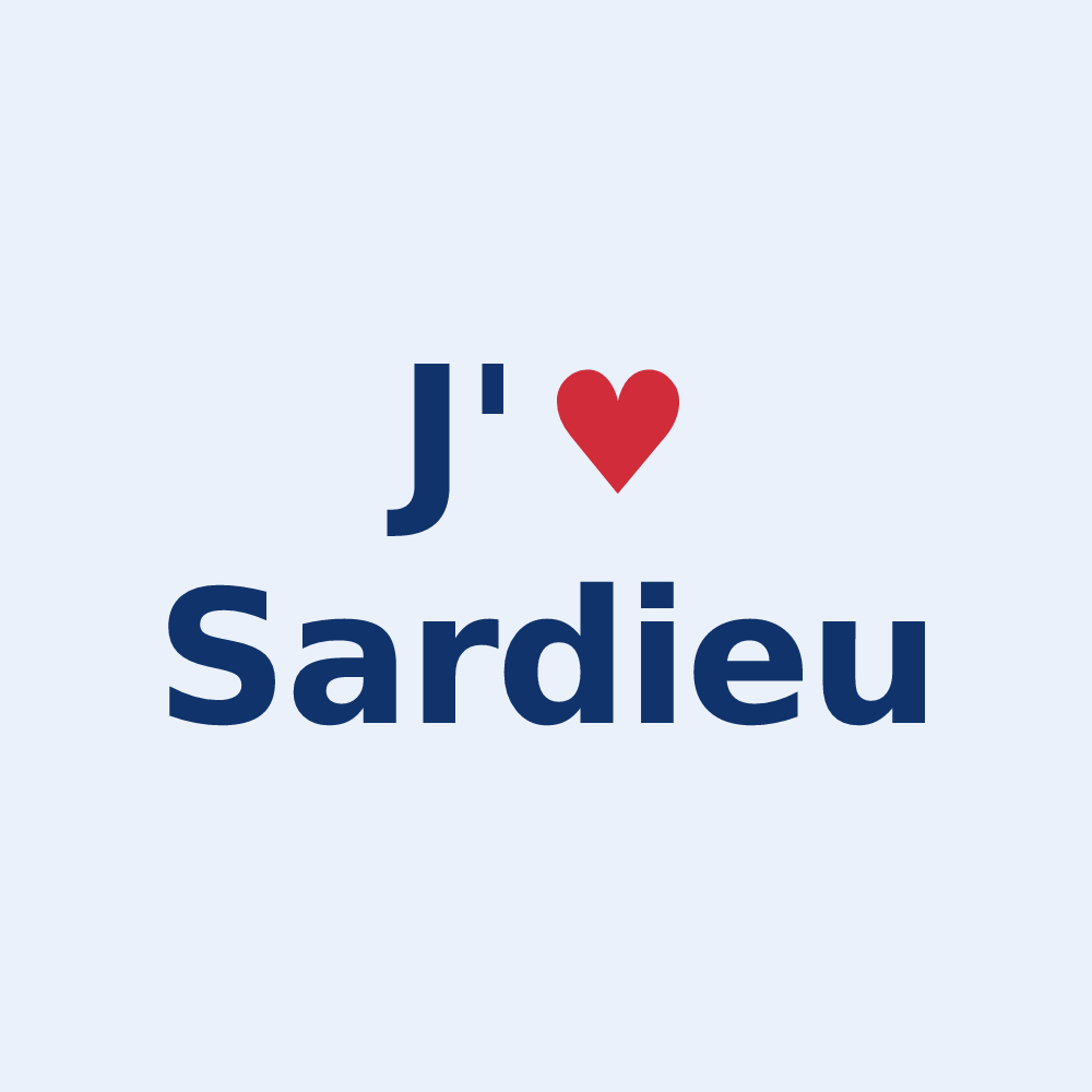 Sticker personnalisé Sardieu — design J'aime Sardieu