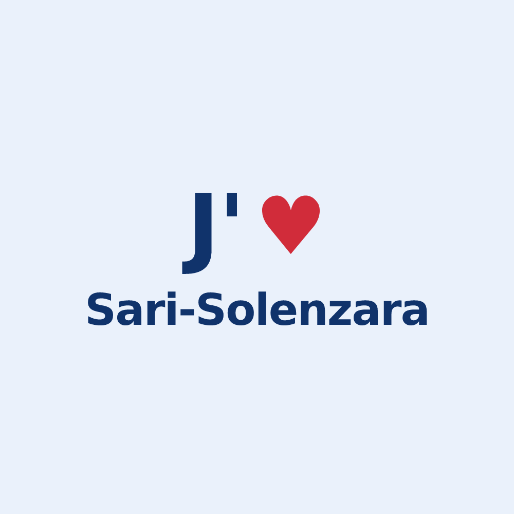 Sticker personnalisé Sari-Solenzara — design J'aime Sari-Solenzara