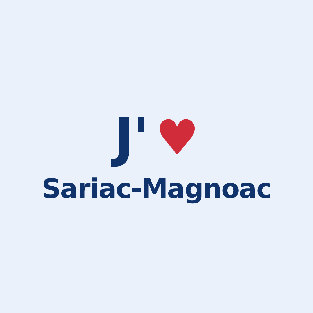 Sticker personnalisé Sariac-Magnoac — design J'aime Sariac-Magnoac