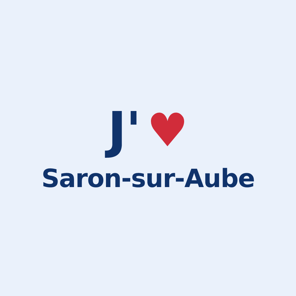 Sticker personnalisé Saron-sur-Aube — design J'aime Saron-sur-Aube