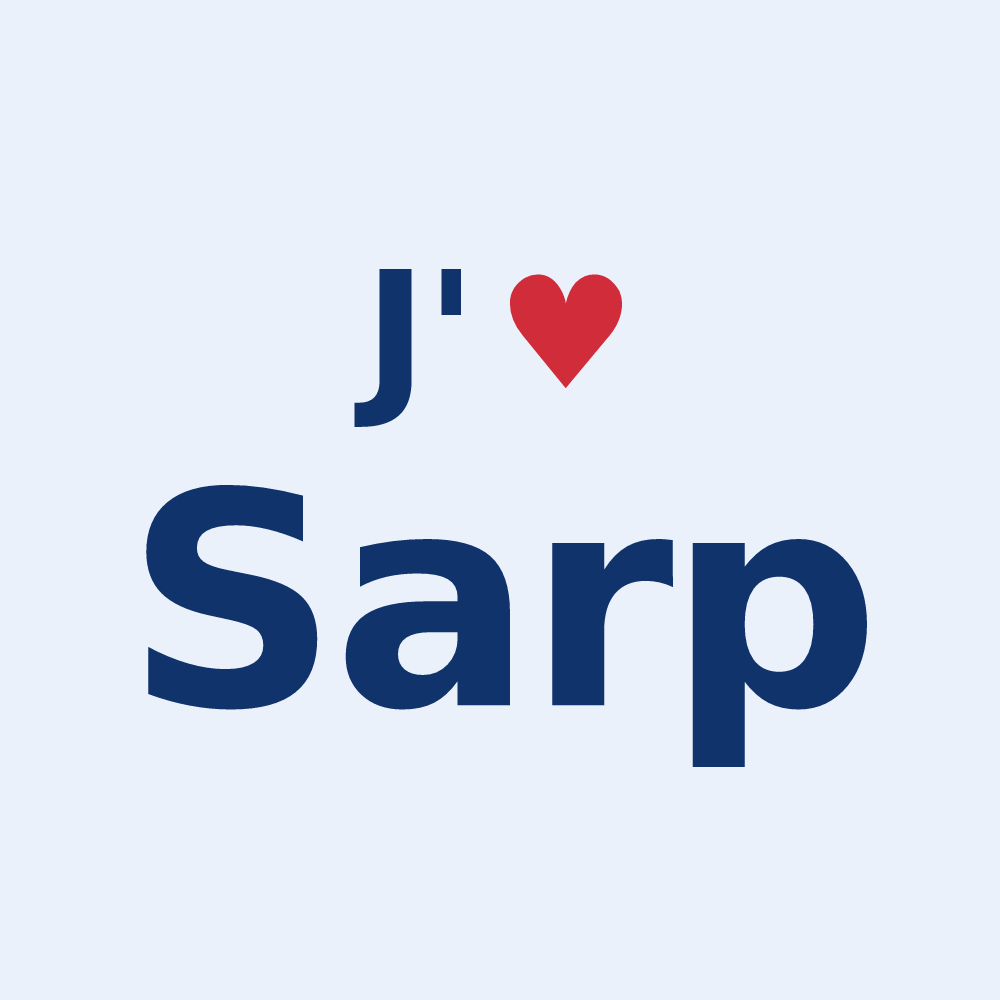 Sticker personnalisé Sarp — design J'aime Sarp