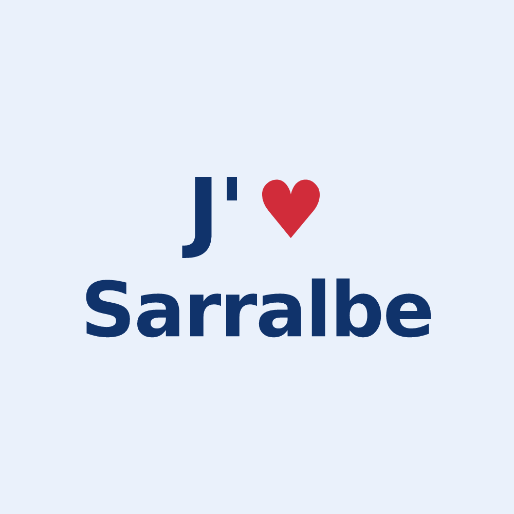 Sticker personnalisé Sarralbe — design J'aime Sarralbe