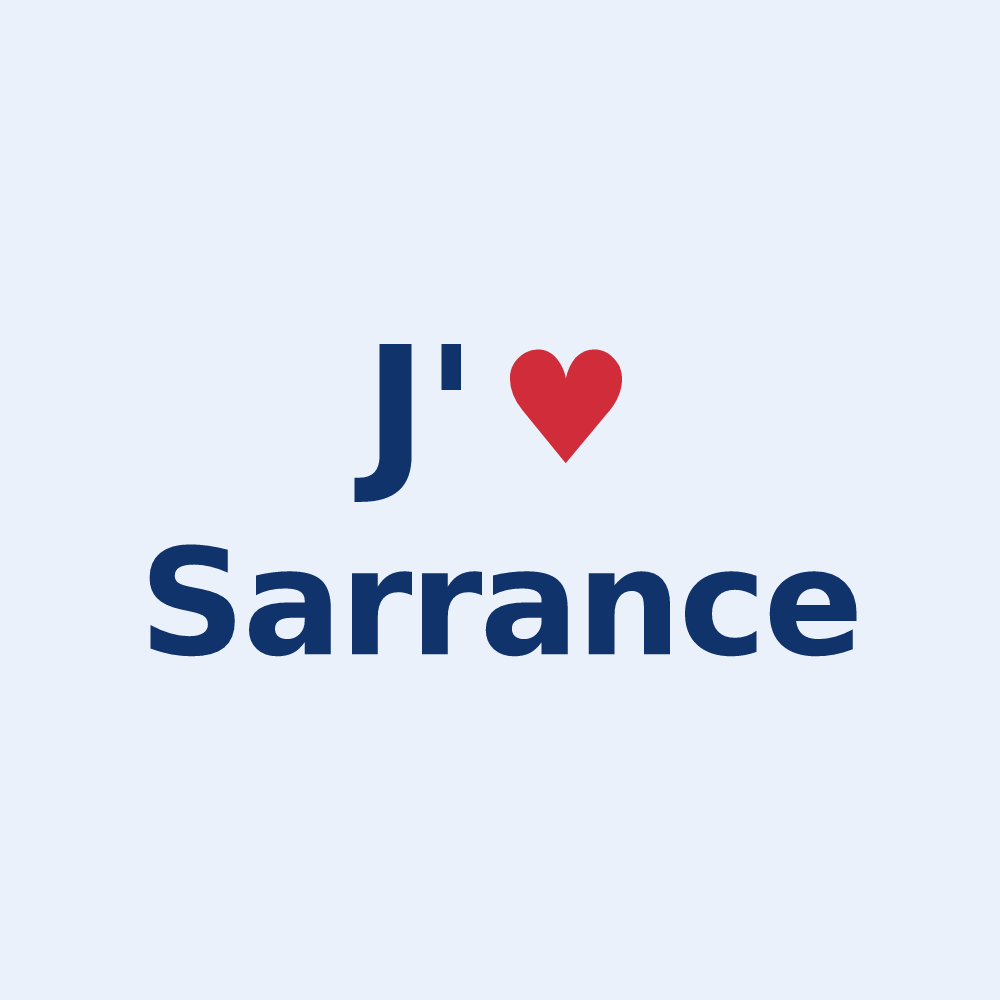 Sticker personnalisé Sarrance — design J'aime Sarrance