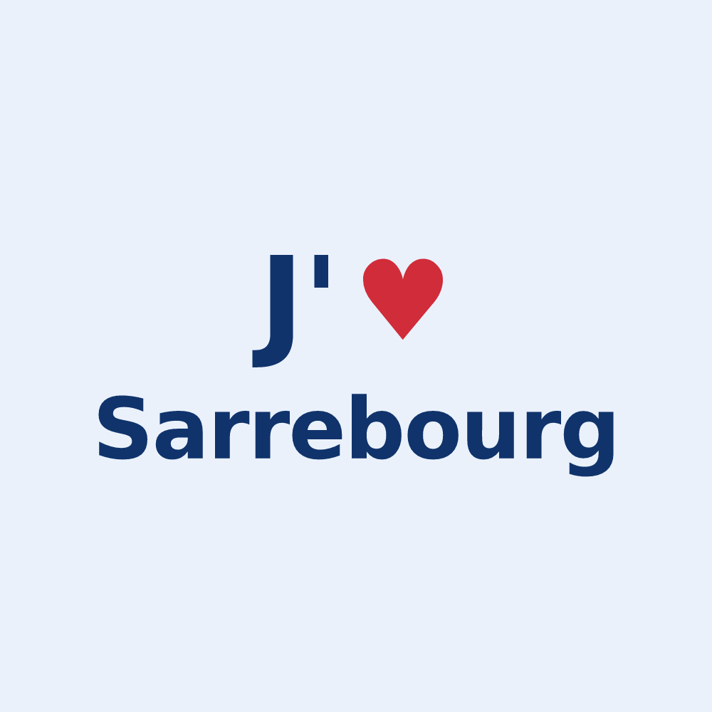 Sticker personnalisé Sarrebourg — design J'aime Sarrebourg