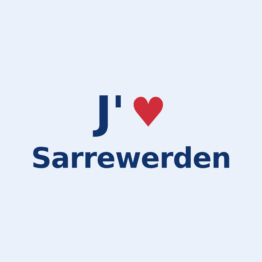 Sticker personnalisé Sarrewerden — design J'aime Sarrewerden