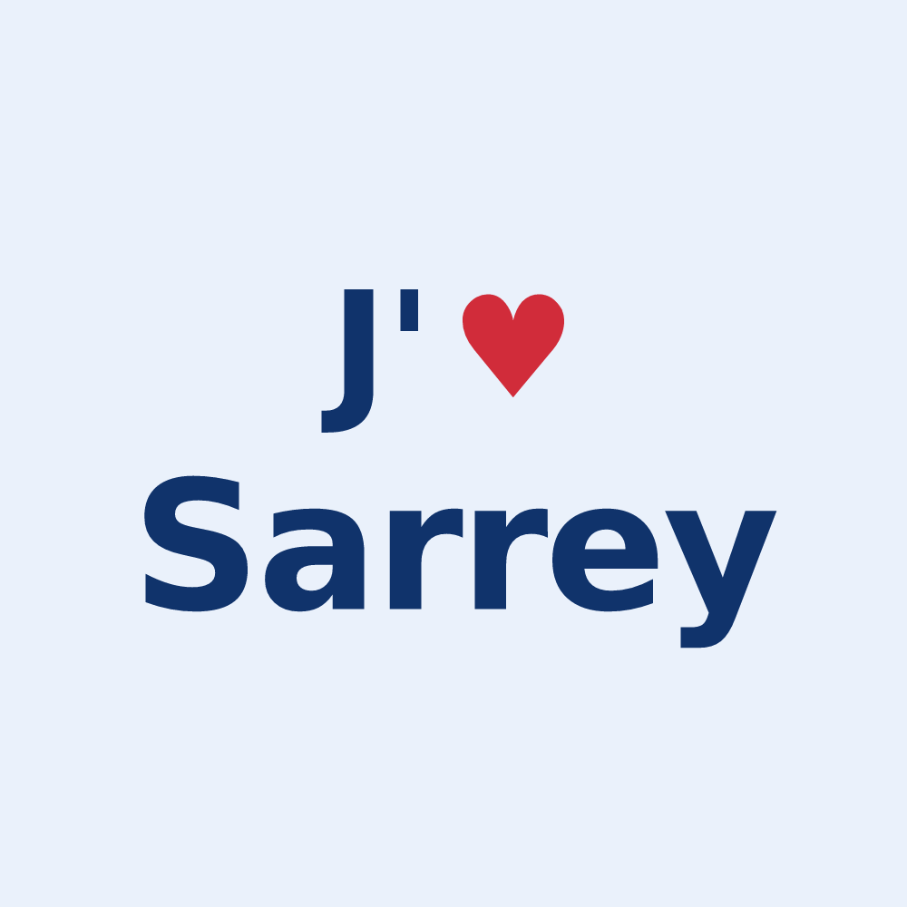 Sticker personnalisé Sarrey — design J'aime Sarrey
