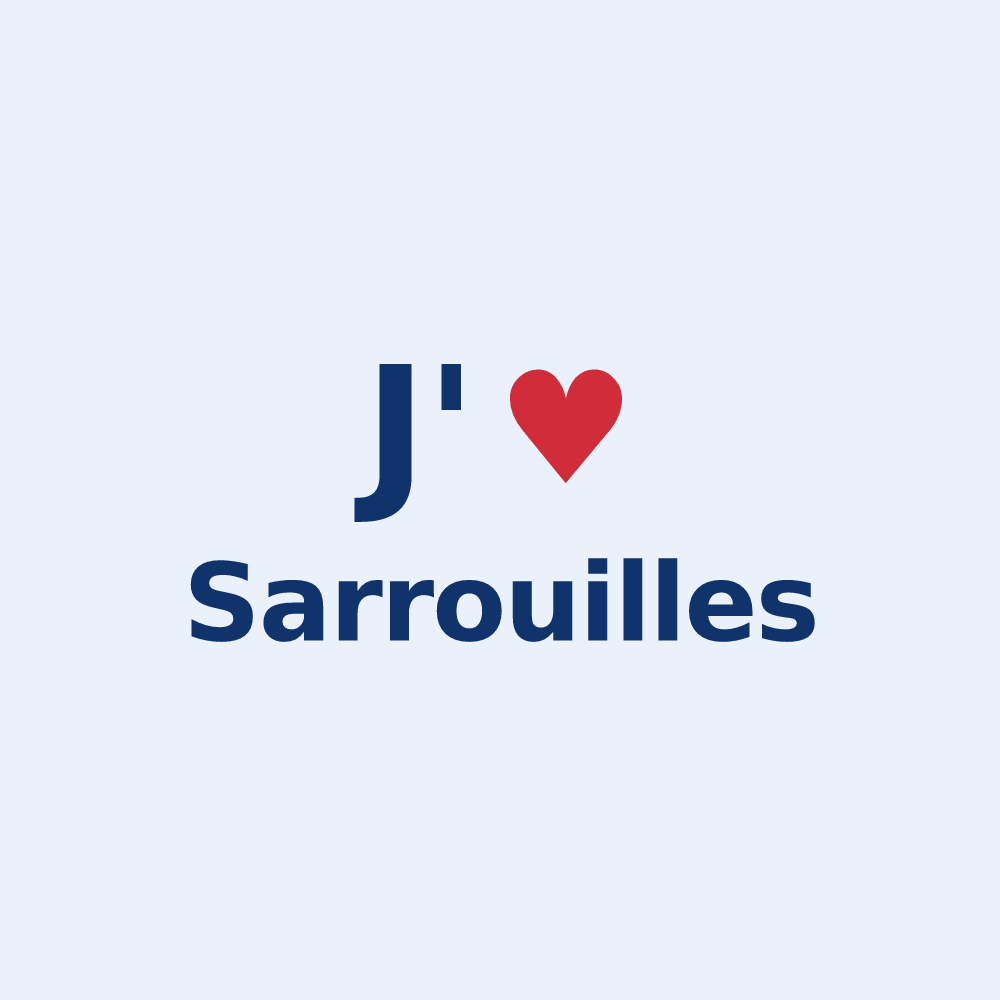 Sticker personnalisé Sarrouilles — design J'aime Sarrouilles