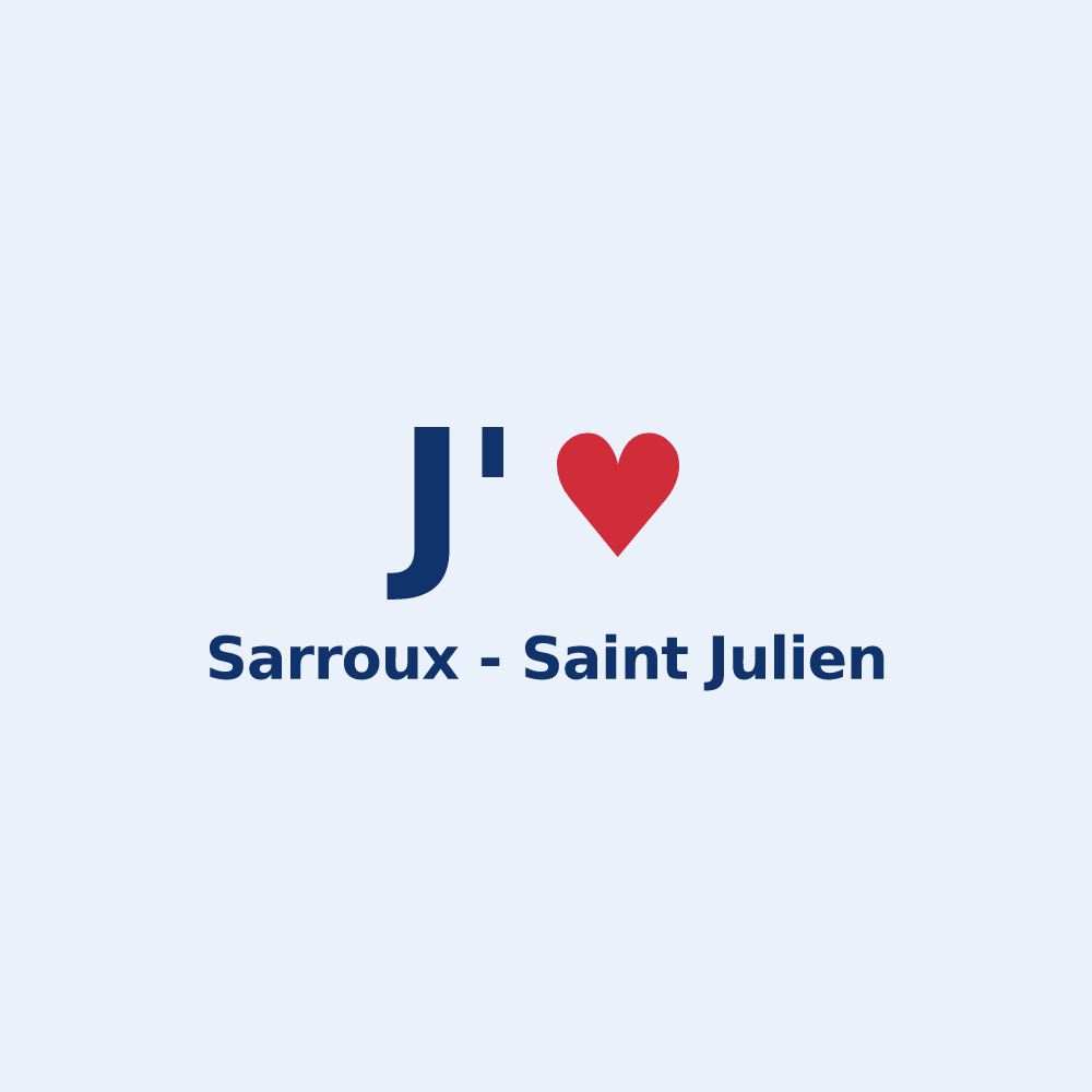 Sticker personnalisé Sarroux - Saint Julien — design J'aime Sarroux - Saint Julien