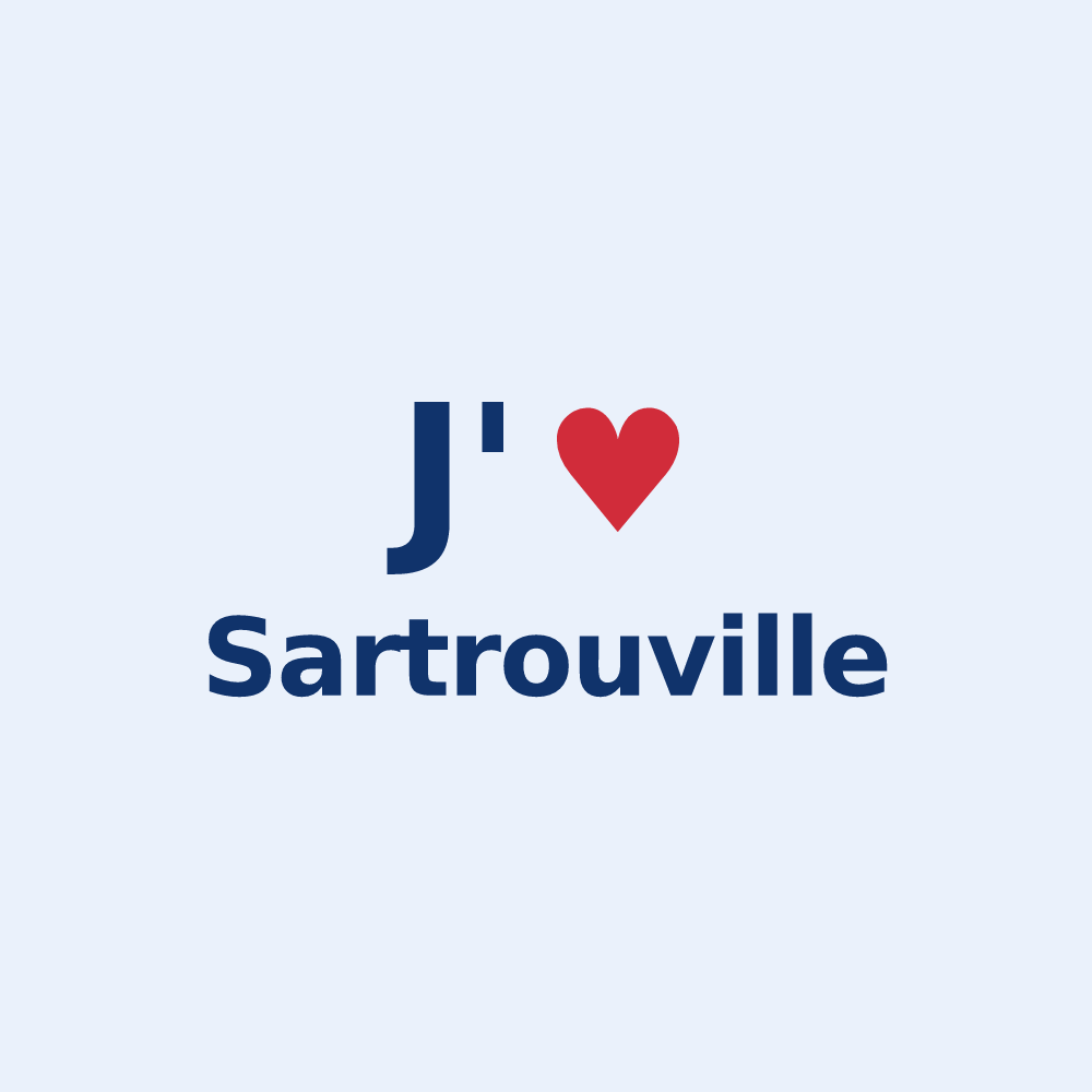 Sticker personnalisé Sartrouville — design J'aime Sartrouville