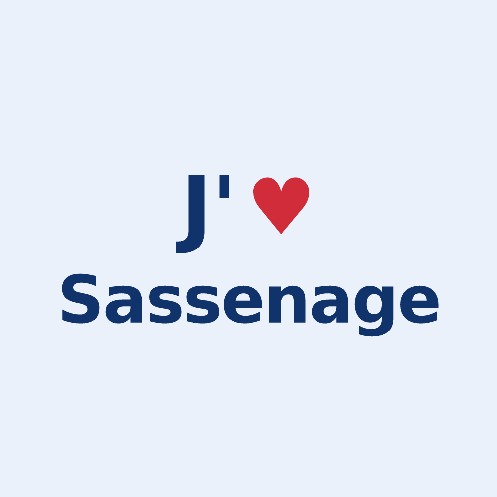 Sticker personnalisé Sassenage — design J'aime Sassenage