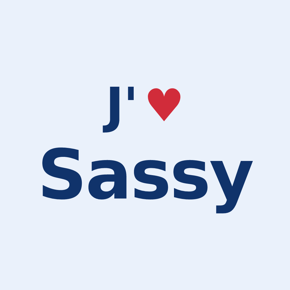 Sticker personnalisé Sassy — design J'aime Sassy