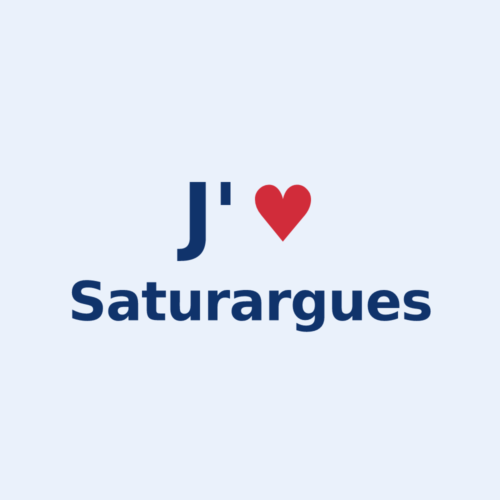 Sticker personnalisé Saturargues — design J'aime Saturargues