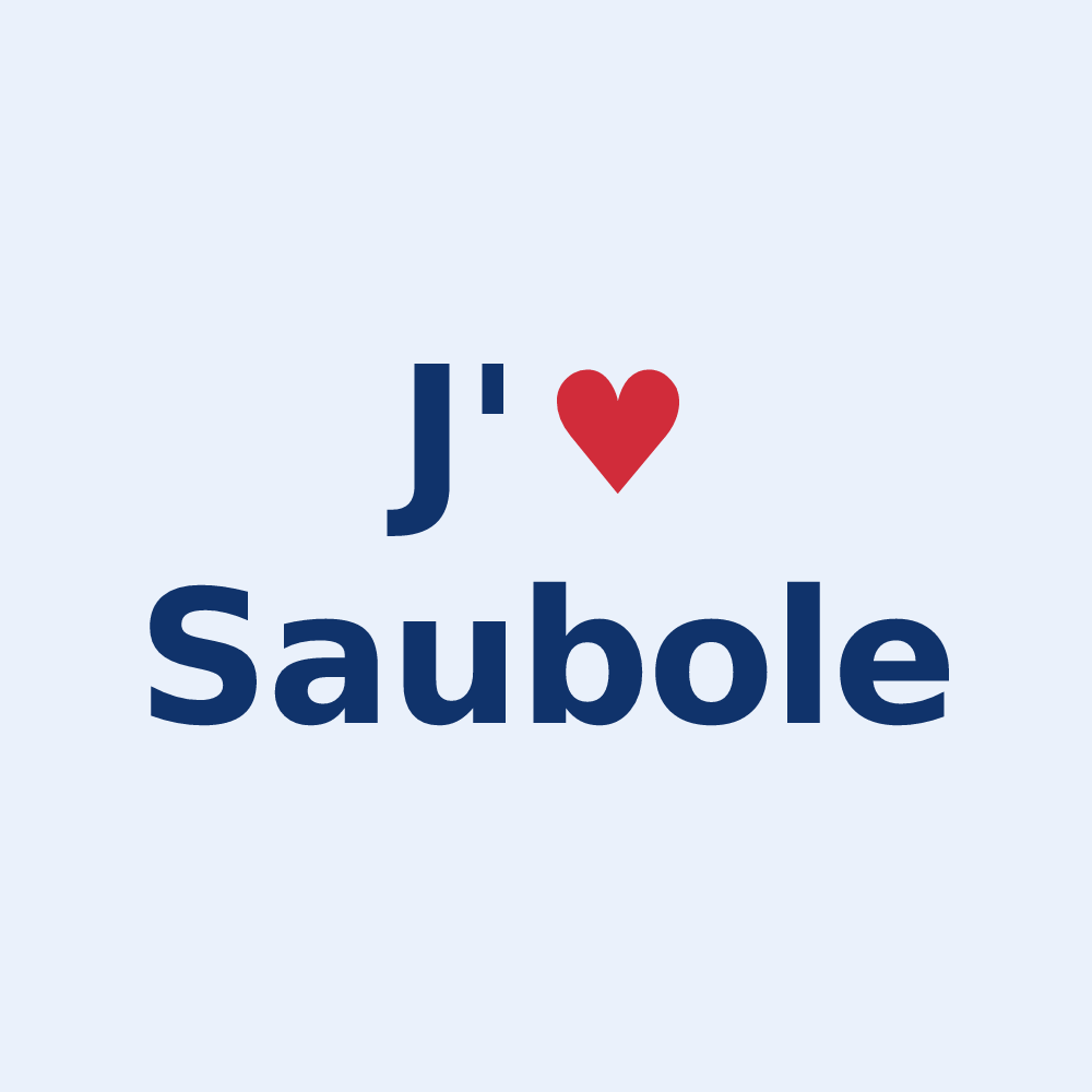 Sticker personnalisé Saubole — design J'aime Saubole