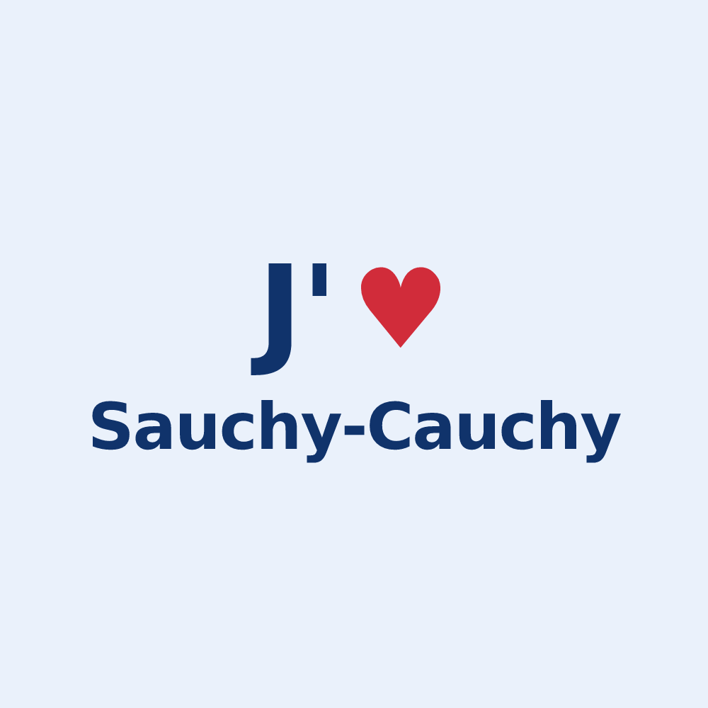 Sticker personnalisé Sauchy-Cauchy — design J'aime Sauchy-Cauchy