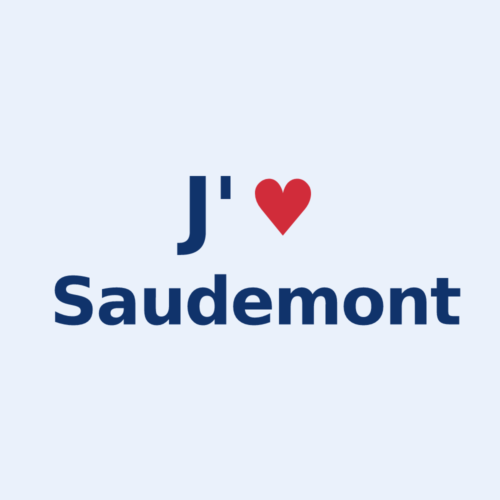 Sticker personnalisé Saudemont — design J'aime Saudemont