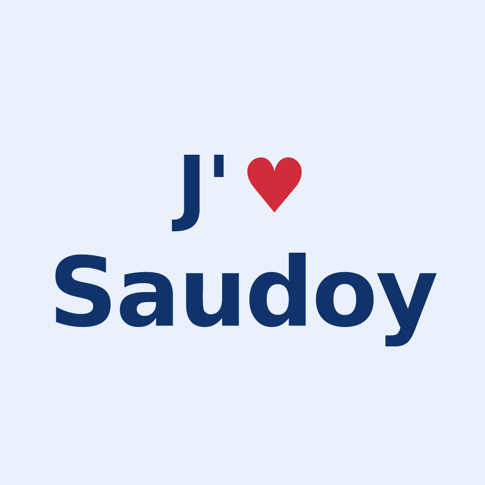 Sticker personnalisé Saudoy — design J'aime Saudoy