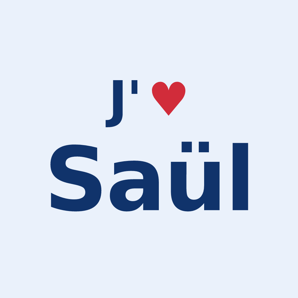 Sticker personnalisé Saül — design J'aime Saül