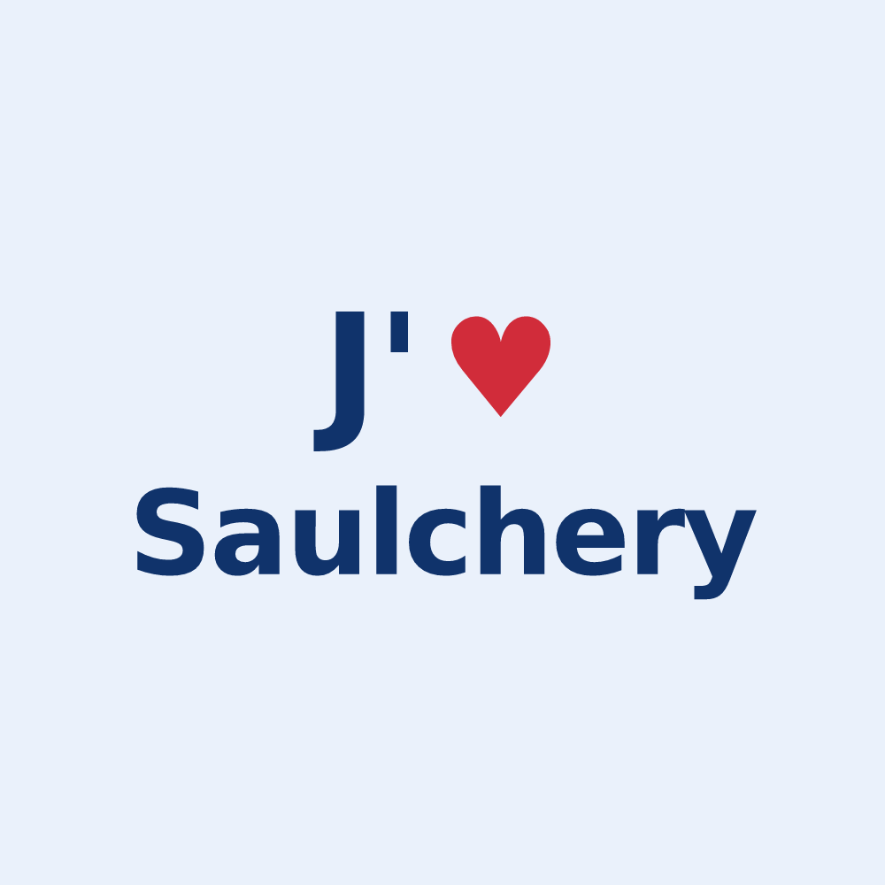 Sticker personnalisé Saulchery — design J'aime Saulchery