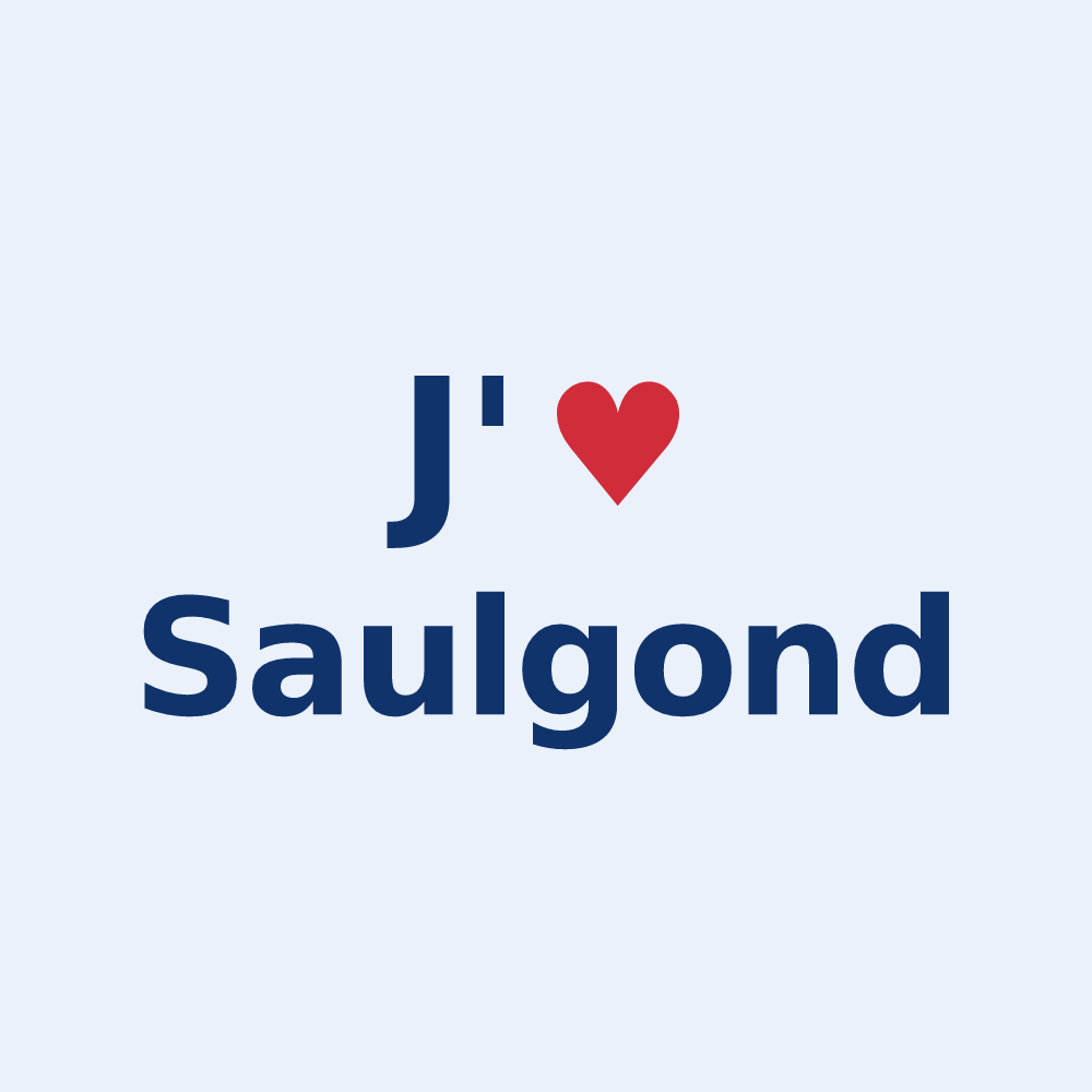 Sticker personnalisé Saulgond — design J'aime Saulgond