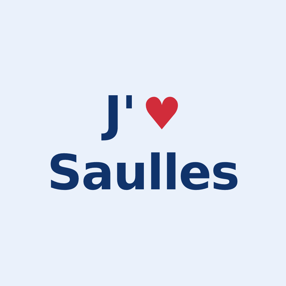 Sticker personnalisé Saulles — design J'aime Saulles