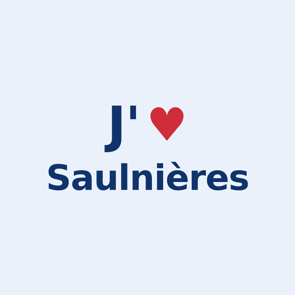 Sticker personnalisé Saulnières — design J'aime Saulnières