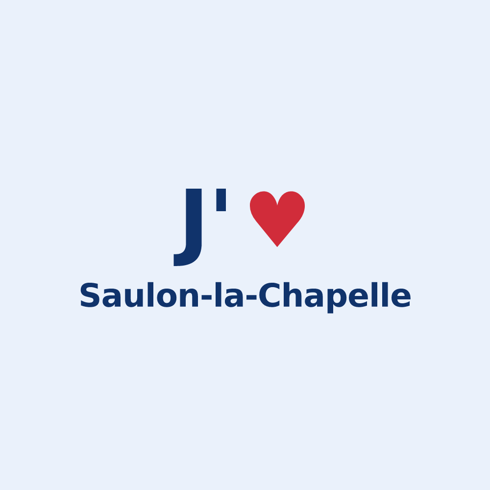 Sticker personnalisé Saulon-la-Chapelle — design J'aime Saulon-la-Chapelle