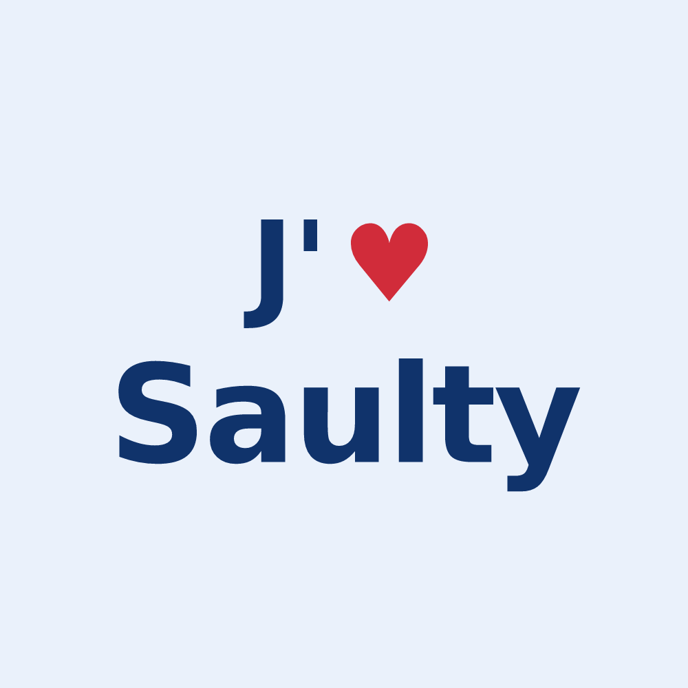 Sticker personnalisé Saulty — design J'aime Saulty