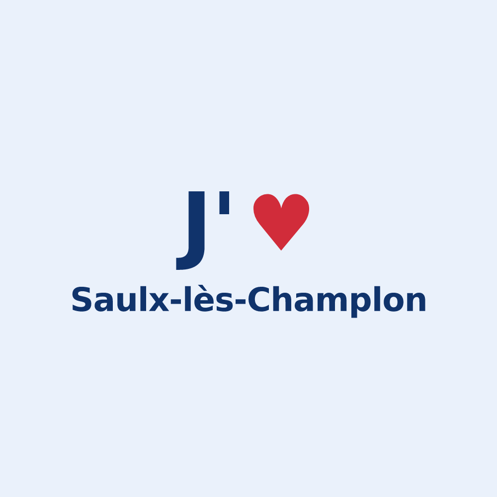 Sticker personnalisé Saulx-lès-Champlon — design J'aime Saulx-lès-Champlon