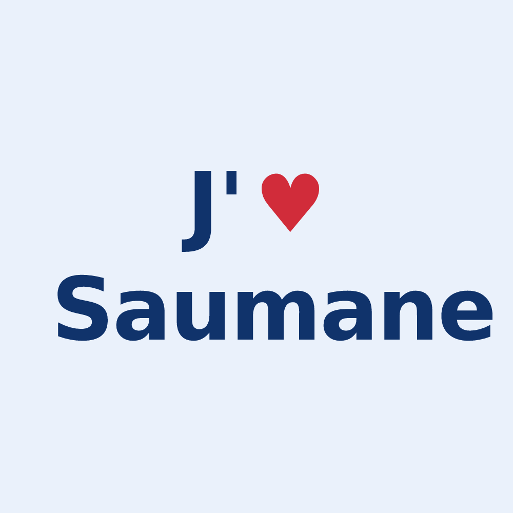 Sticker personnalisé Saumane — design J'aime Saumane