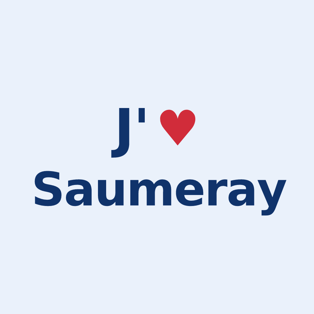 Sticker personnalisé Saumeray — design J'aime Saumeray