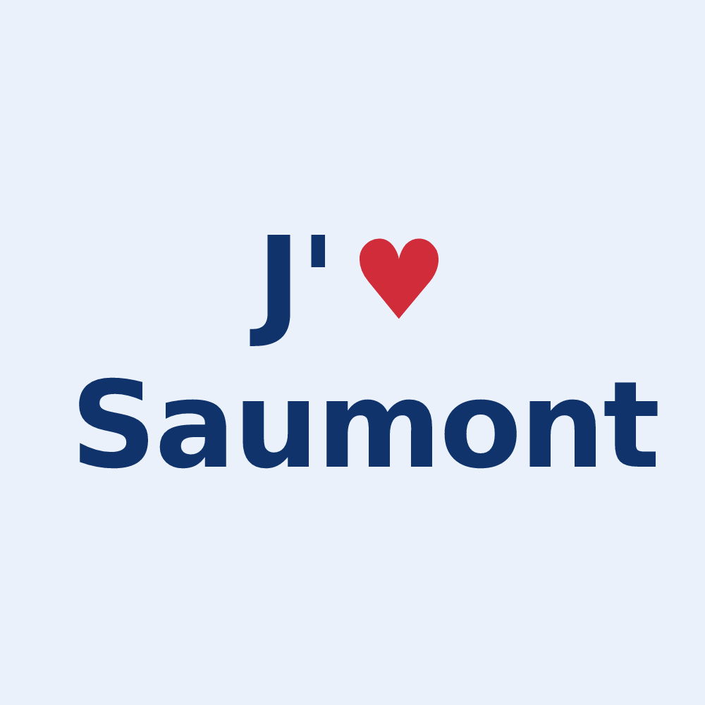 Sticker personnalisé Saumont — design J'aime Saumont