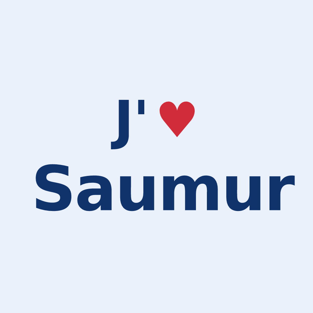Sticker personnalisé Saumur — design J'aime Saumur