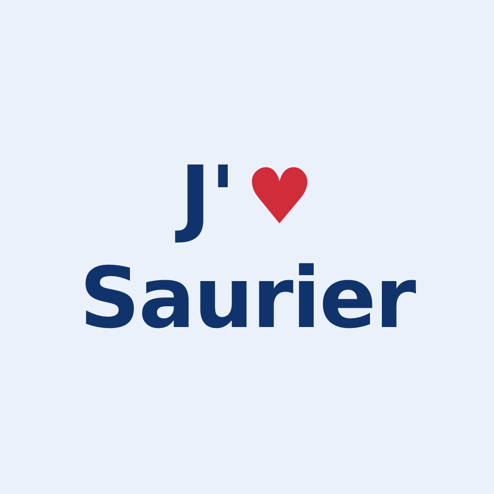 Sticker personnalisé Saurier — design J'aime Saurier