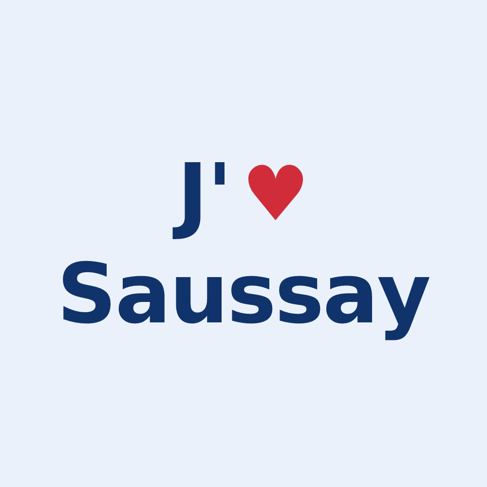 Sticker personnalisé Saussay — design J'aime Saussay