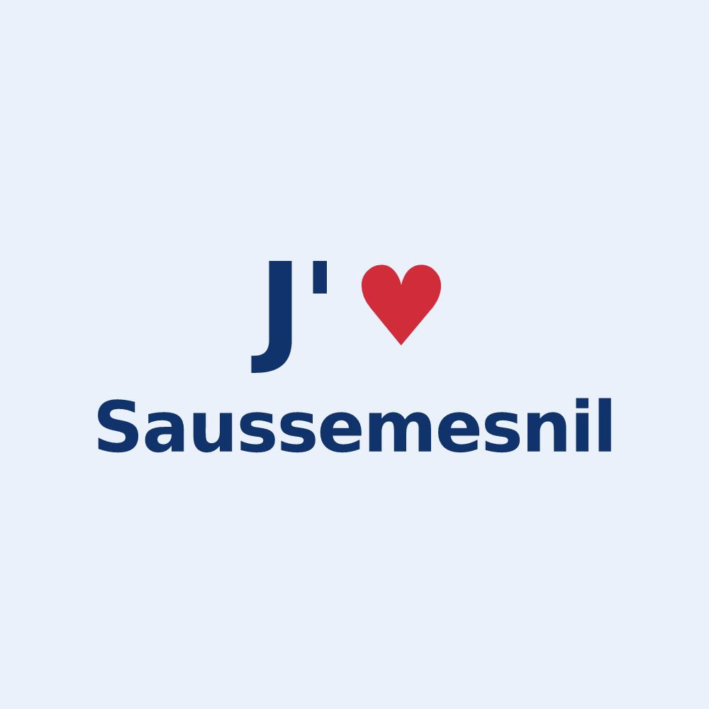 Sticker personnalisé Saussemesnil — design J'aime Saussemesnil