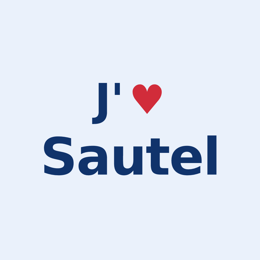 Sticker personnalisé Sautel — design J'aime Sautel