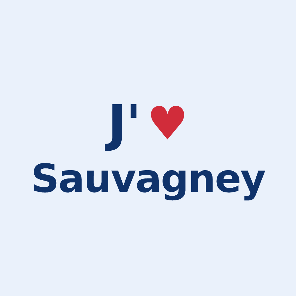 Sticker personnalisé Sauvagney — design J'aime Sauvagney
