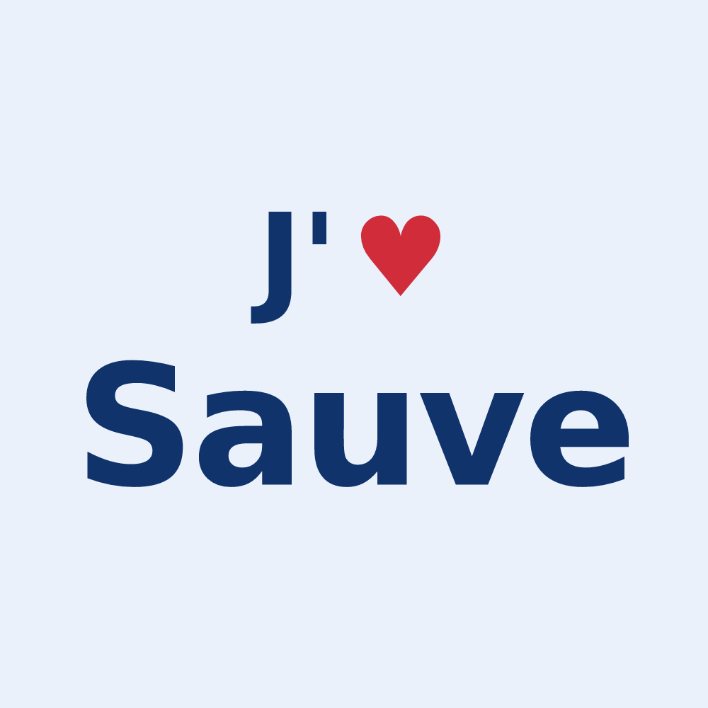 Sticker personnalisé Sauve — design J'aime Sauve