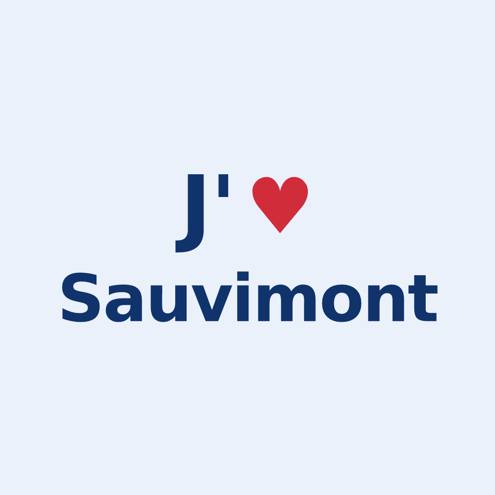 Sticker personnalisé Sauvimont — design J'aime Sauvimont