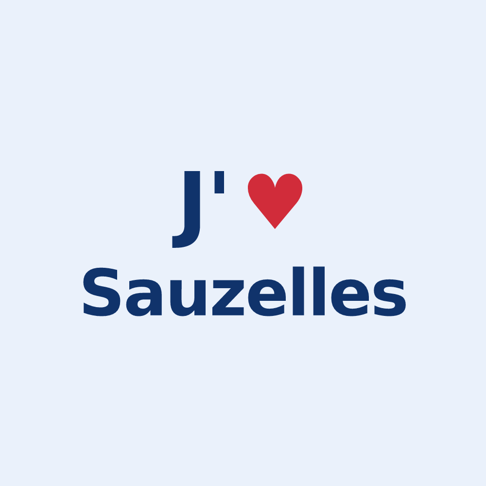 Sticker personnalisé Sauzelles — design J'aime Sauzelles