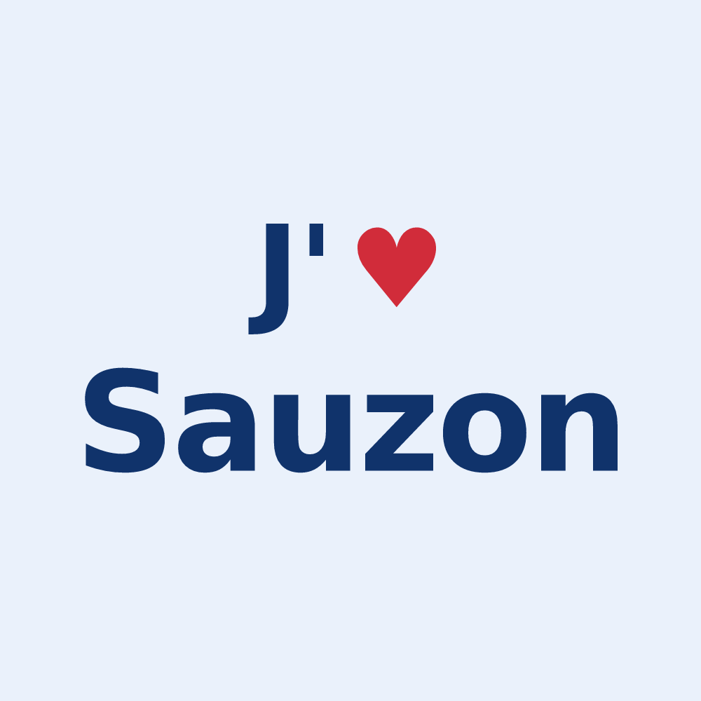 Sticker personnalisé Sauzon — design J'aime Sauzon